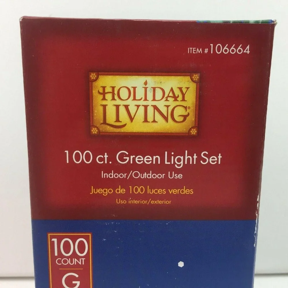 Holiday Living 100 Green Christmas Light Set Green Wire U04ZI24D